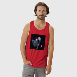 Майка мужская хлопок Pluxary, цвет: красный — фото 2