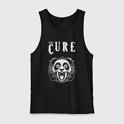 Майка мужская хлопок The Cure rock panda, цвет: черный
