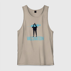 Майка мужская хлопок Вакцинация, цвет: миндальный