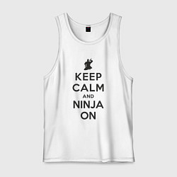 Мужская майка Keep calm and ninja on