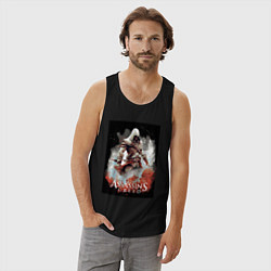 Майка мужская хлопок Assassins creed poster, цвет: черный — фото 2