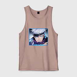 Мужская майка Сатору Годзё портрет Jujutsu Kaisen