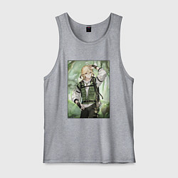 Майка мужская хлопок Кавех Геншин, цвет: меланж