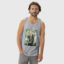 Майка мужская хлопок Кавех Геншин, цвет: меланж — фото 2