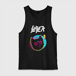 Мужская майка Slayer rock star cat