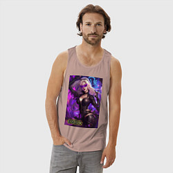 Майка мужская хлопок League of Legends Kaisa Kda, цвет: пыльно-розовый — фото 2