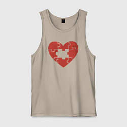 Мужская майка Puzzle heart