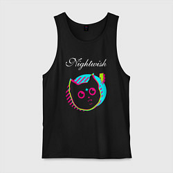 Мужская майка Nightwish rock star cat