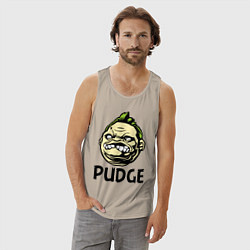 Майка мужская хлопок Pudge Face, цвет: миндальный — фото 2