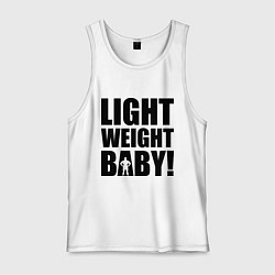 Майка мужская хлопок Light weight baby, цвет: белый