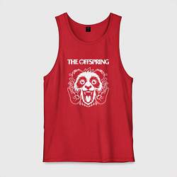 Майка мужская хлопок The Offspring rock panda, цвет: красный