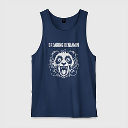 Майка мужская хлопок Breaking Benjamin rock panda, цвет: тёмно-синий