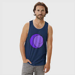 Майка мужская хлопок Круг улитка, цвет: тёмно-синий — фото 2