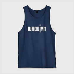 Майка мужская хлопок Whovian, цвет: тёмно-синий