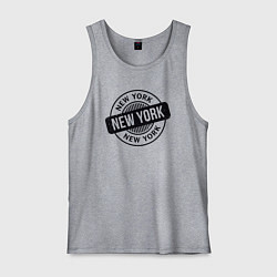 Майка мужская хлопок Стиль Нью-Йорка, цвет: меланж