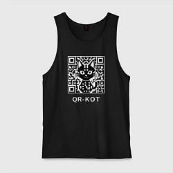 Мужская майка QR-кот