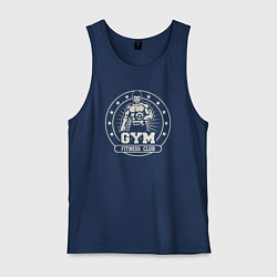 Майка мужская хлопок Gym fitness club, цвет: тёмно-синий