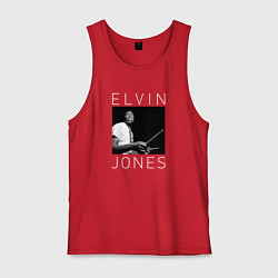 Майка мужская хлопок Elvin Jones jazz legend, цвет: красный