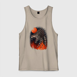 Мужская майка Огненный дракон хамелеон