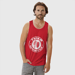 Майка мужская хлопок Tire service - шиномонтаж, цвет: красный — фото 2