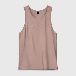 Майка мужская хлопок Enotria the lost song logo, цвет: пыльно-розовый