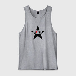 Майка мужская хлопок Rock star in black red, цвет: меланж