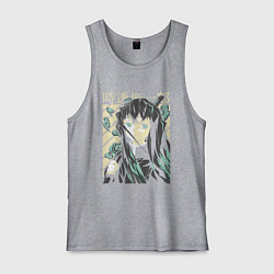 Майка мужская хлопок Клинок рассекающий демонов Муичиро Токито, цвет: меланж