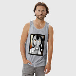 Майка мужская хлопок Не издевайся Нагаторо Хаясэ, цвет: меланж — фото 2