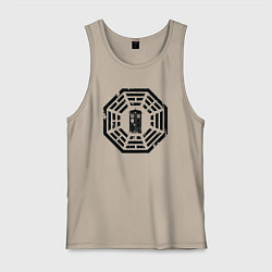 Майка мужская хлопок Tardis dharma, цвет: миндальный