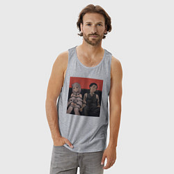 Майка мужская хлопок Re:Zero Жизнь с нуля в альтернативном мире Эмилия, цвет: меланж — фото 2