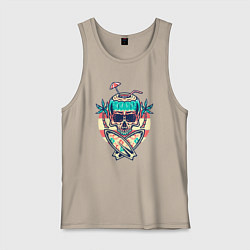 Мужская майка Skull and surf