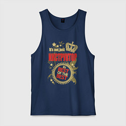 Майка мужская хлопок Инструктор лучший из лучших, цвет: тёмно-синий