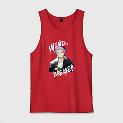 Майка мужская хлопок Wind Breaker - Hajime Umemiya, цвет: красный