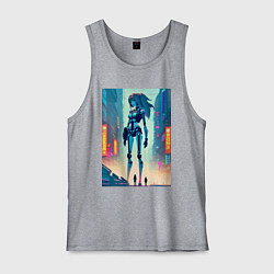 Мужская майка Cyber girl from future - fantasy