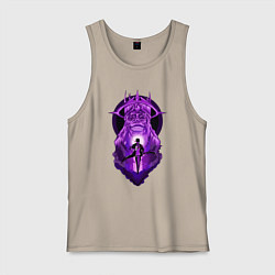 Мужская майка Поднятие уровня в одиночку Джину Сон статуя