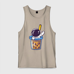 Мужская майка Космонавт в стакане