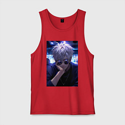 Мужская майка Магическая битва Сатору Годзё в баре