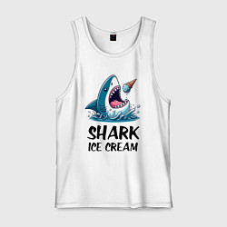 Мужская майка Shark ice cream - ai art