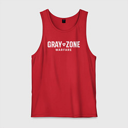 Майка мужская хлопок Gray zone warfare logo, цвет: красный