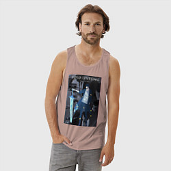 Майка мужская хлопок Поднятие уровня в одиночку Джину Сон Пробуждённый, цвет: пыльно-розовый — фото 2