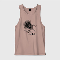 Мужская майка Перо павлина - на удачу