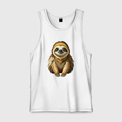 Мужская майка Портрет ленивца