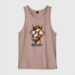 Мужская майка Смешная лошадь - серьезно