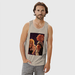 Майка мужская хлопок Хвост Феи Нацу Драгнил Люси Хартфилия, цвет: миндальный — фото 2