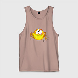 Майка мужская хлопок Граф Фон Компот, цвет: пыльно-розовый