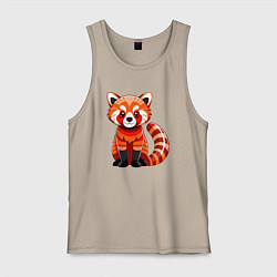 Мужская майка Красная панда с роскошным хвостом