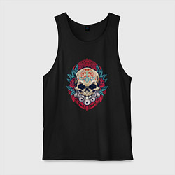 Мужская майка Roses skull