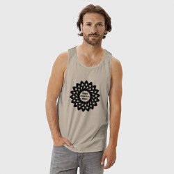 Майка мужская хлопок Общее должно быть общим, цвет: миндальный — фото 2