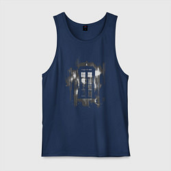 Мужская майка Tardis grey