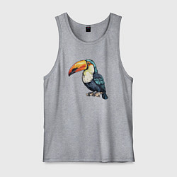 Мужская майка Яркий тукан на ветке